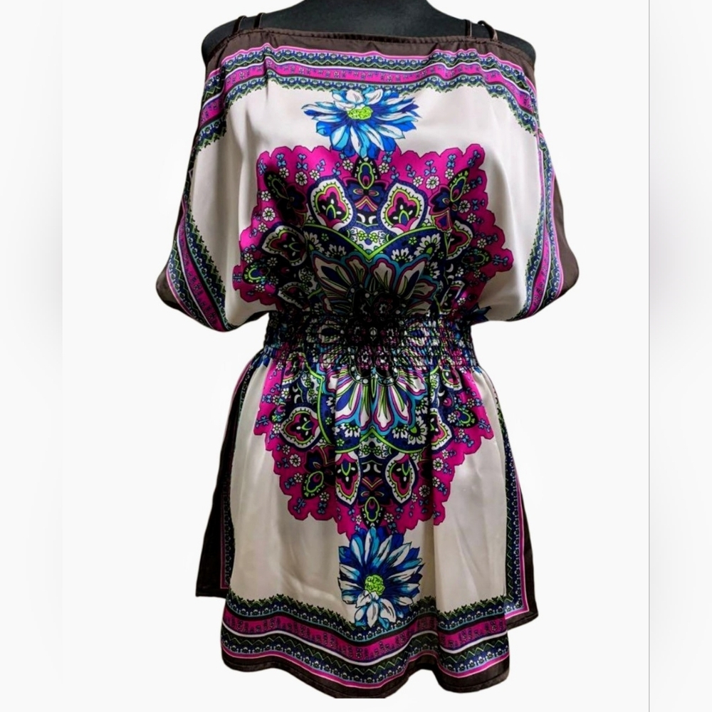 Women's Silky Floral‎ Mandala Printed Blouse